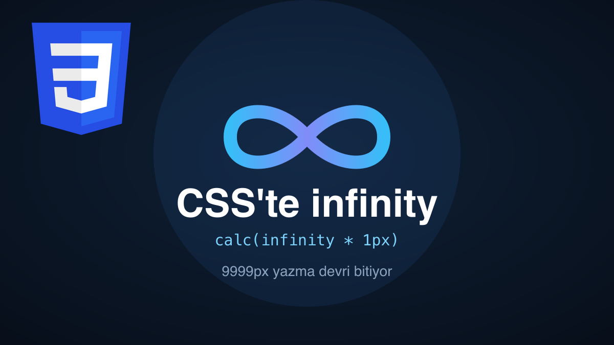 CSS'te infinity Diye Bir Şey Var ve 9999px Yazma Devrini Bitiriyor